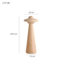 مصباح طاولة UFO الخشبي للأطفال من DecorBites™: تصميم حديث، قابل للتعتيم، على شكل كرتوني، مثالي لغرفة نوم الأطفال