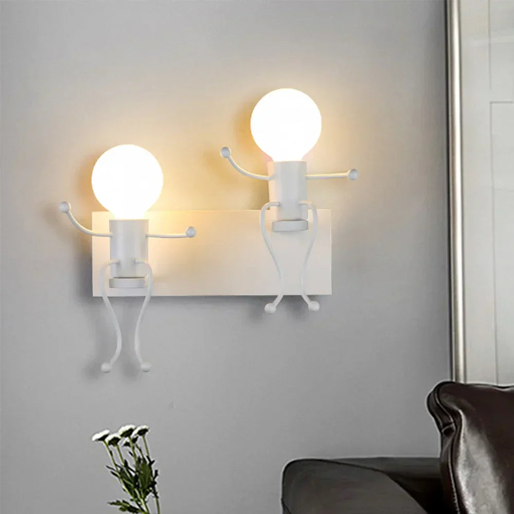 DecorBites™ Little Iron Man Cartoon Wall Sconce for Kids Room, Bedroom, Kitchen - Modern Design