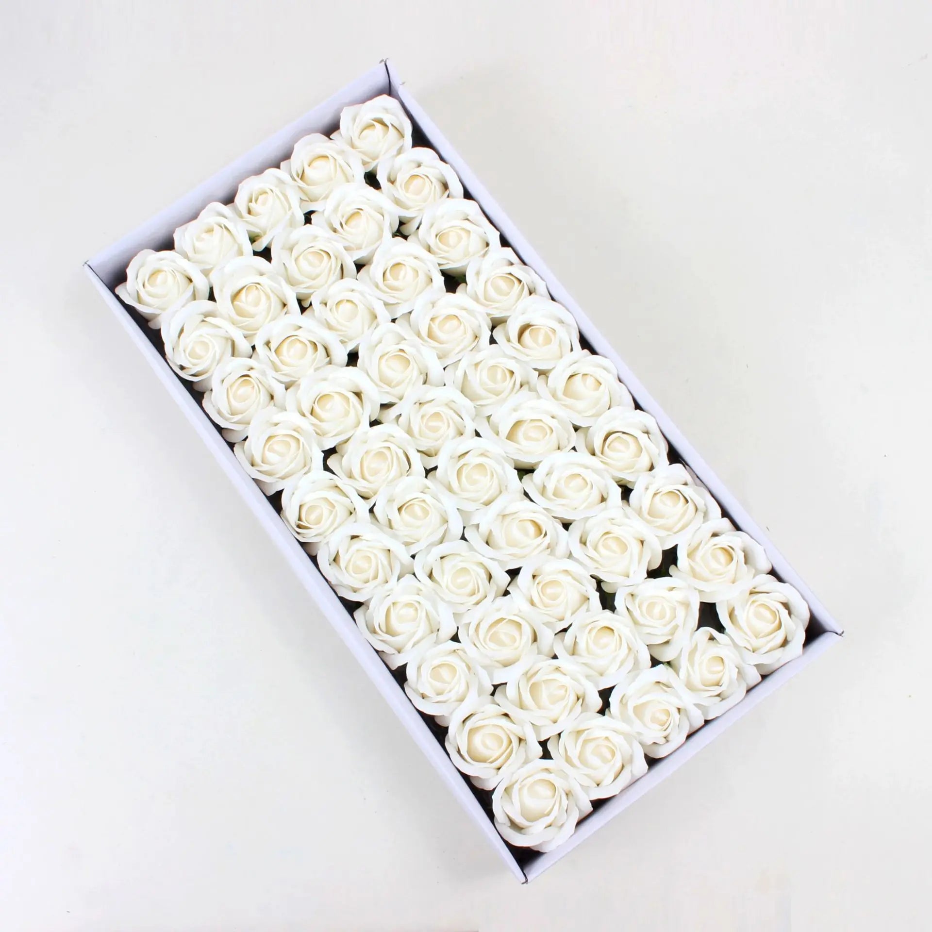 DecorBites™ Bath Flower Set: 50 Artificial Soap Flowers for Home Decor, Weddings, DIY Crafts