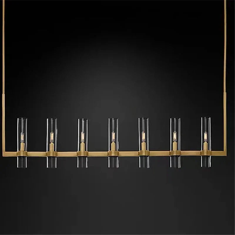DecorBites™ Glass Chandelier Pendant Lamp with E14 LED, Chrome Finish, Retro Design