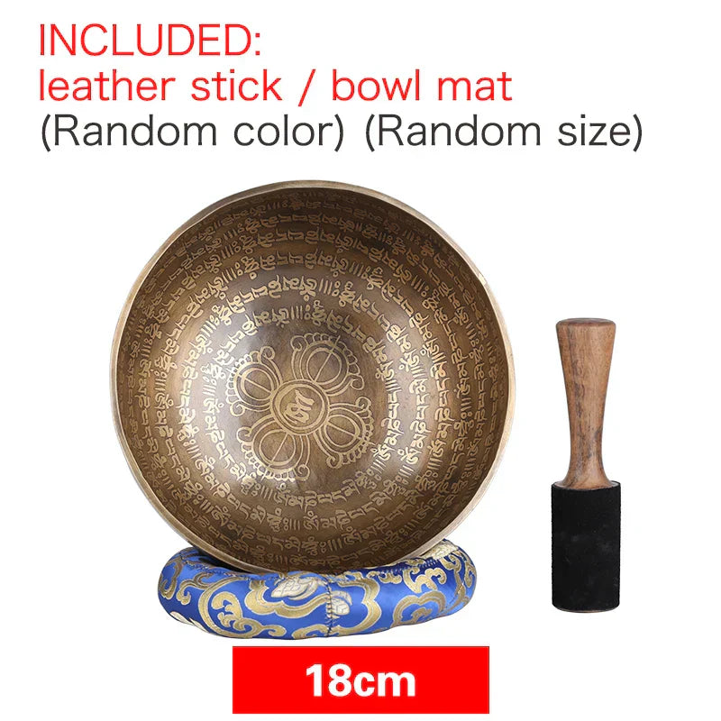 DecorBites™ 24cm Tibetan Singing Bowl for Yoga Music Therapy and Meditation