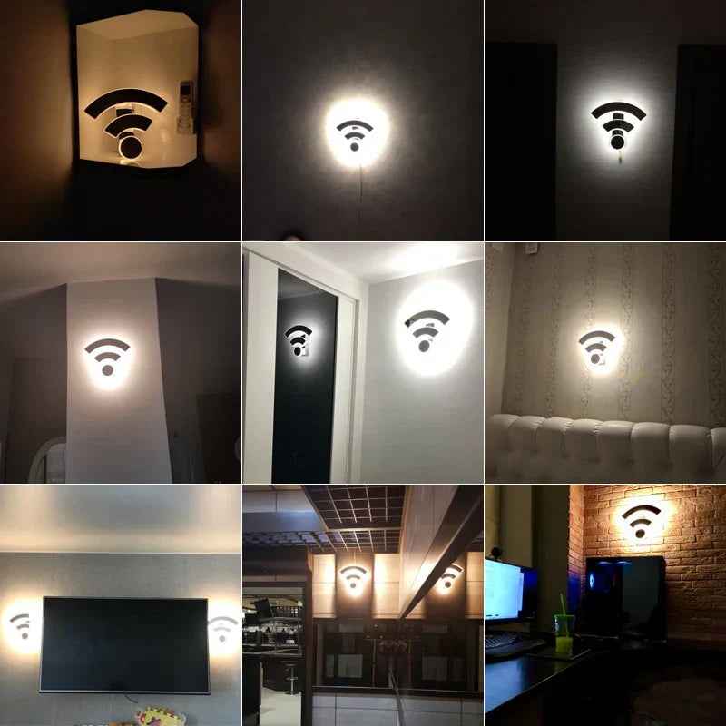 DecorBites™ Acrylic WIFI Wall Light - Home Decor Sconce for Living Room, Bedroom, Restaurant