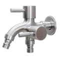 DecorBites™ Dual-Outlet Stainless Steel Faucet for Outdoor Garden Sink and Washing Machine