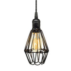 Vintage Black Metal Edison Pendant Light