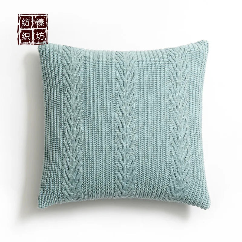 DecorBites™ Housse de Coussin en Tricot Losange : Housse de Coussin Décorative Super Douce pour la Maison