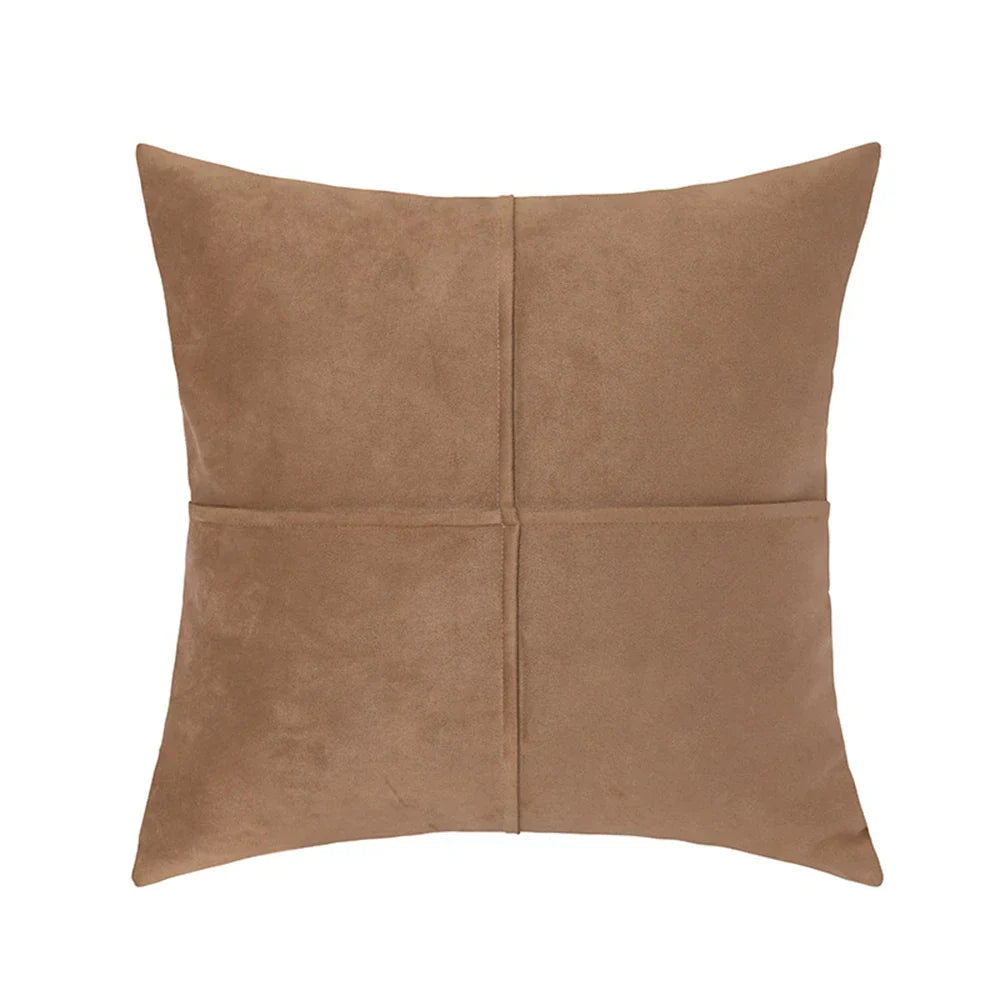 DecorBites™ Cross Faux Suede Throw Pillow Cover for Car Couch Sofa Bed Home Decor