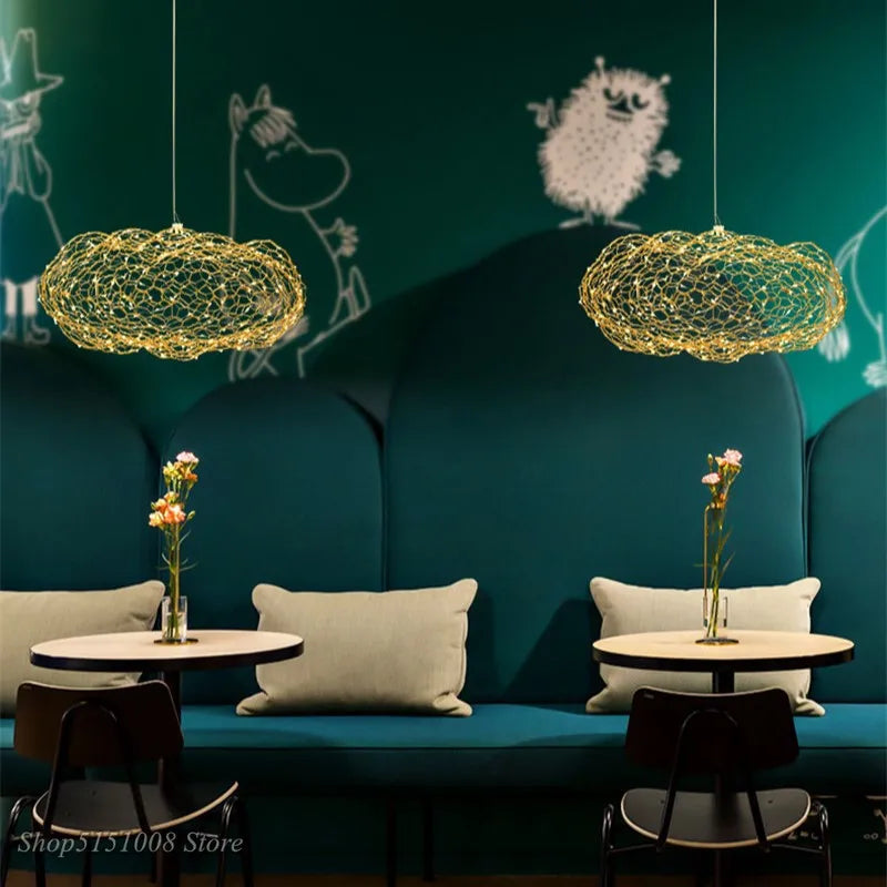 DecorBites™ Cloud Pendant Light: مصباح LED بتصميم سحابة نورديك حديثة مضيئة للغرفة النوم وغرفة الطعام