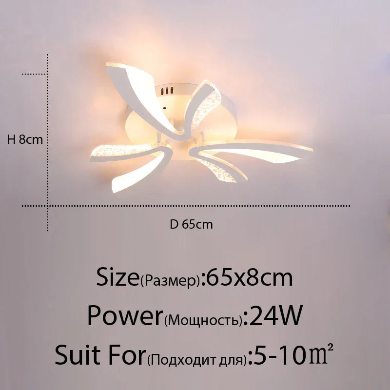 ثريا سقف LED DecorBites™ لغرفة المعيشة وغرفة النوم وغرفة الطعام وغرفة الدراسة (أبيض/أسود)