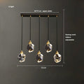 DecorBites™ Black Crystal Copper Chandelier LED Hanging Lamps for Dinning Room