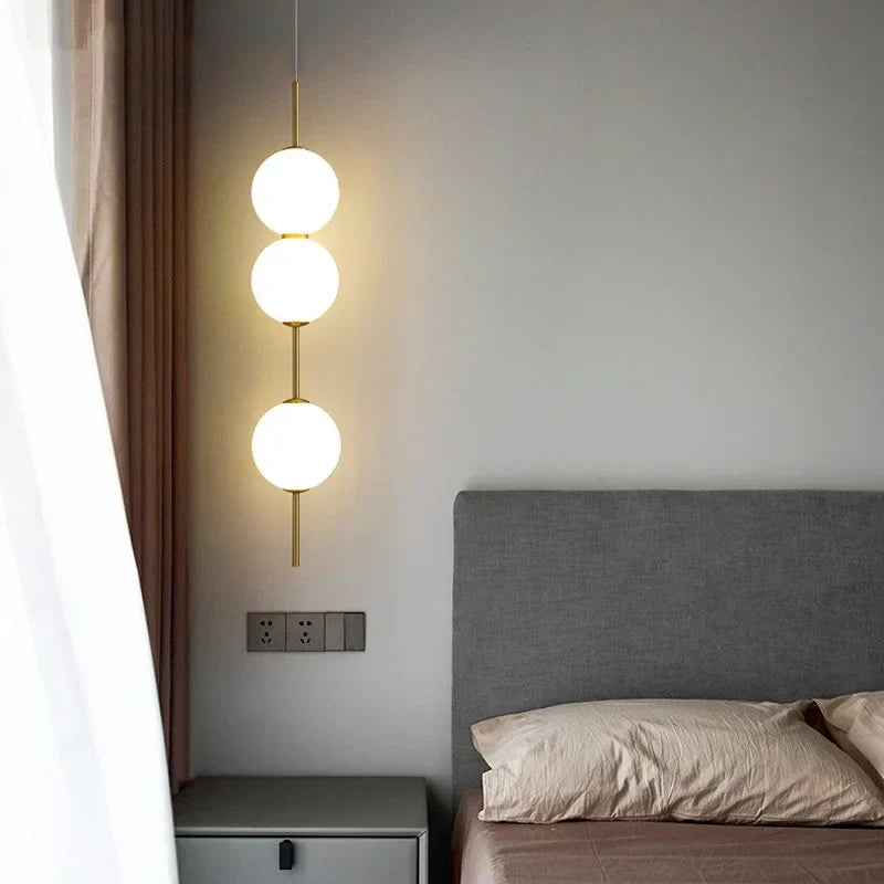 DecorBites™ Glass Ball LED Pendant Lamps - Warm Milky White Hanging Lights
