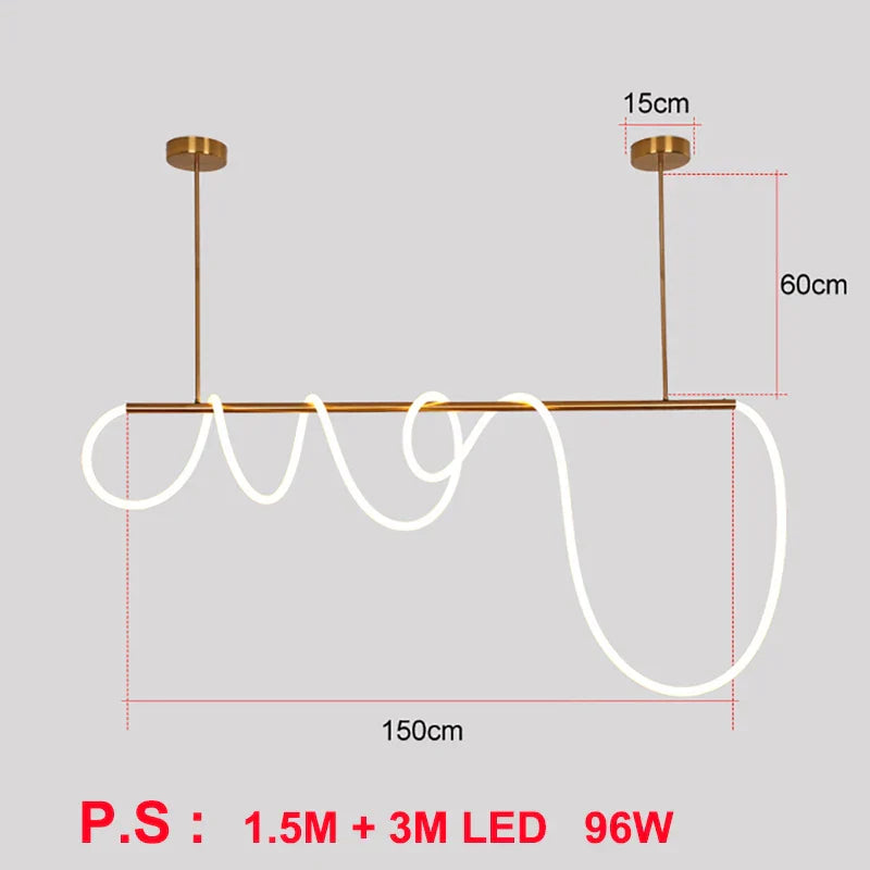 DecorBites™ 360° Luminous LED Pendant Lights: Modern & Stylish Indoor Hanging Lamp for Living Room & Restaurant