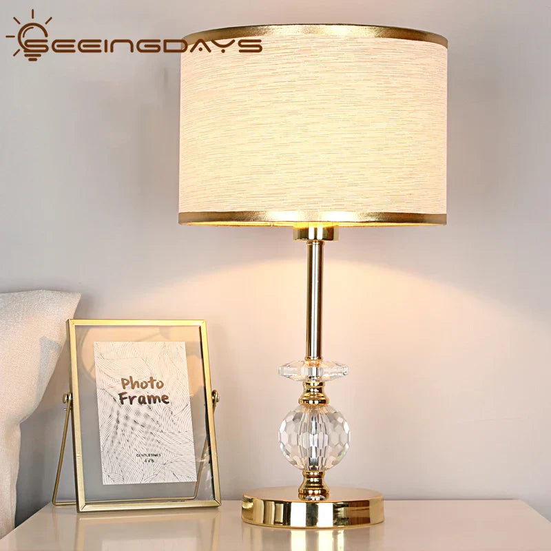 DecorBites™ Crystal Ball Table Lamp | Modern European Design