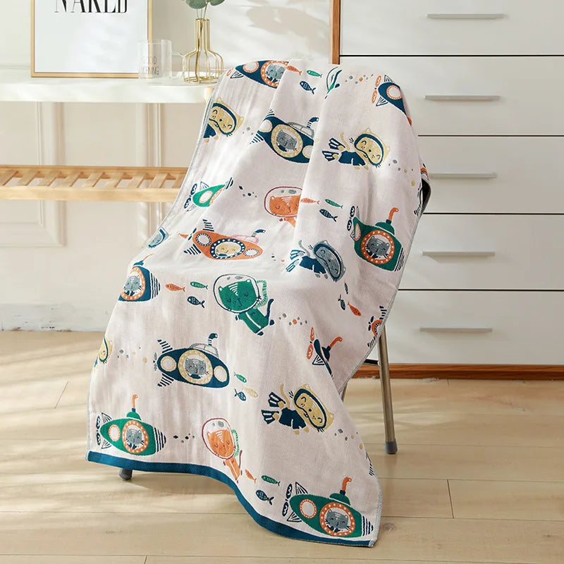 DecorBites™ Cotton Gauze Bath Towel -different styles