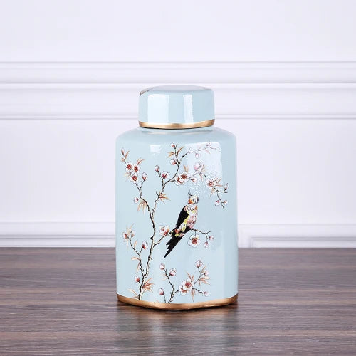 DecorBites™ Country Ceramic Vase: Floral Home Decor Jar for Living Room & Dining Table