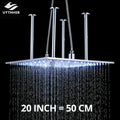 رأس دش مطري كروم LED من DecorBites™ مقاس 20 بوصة مثبت في السقف مع ذراع