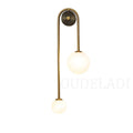 DecorBites™ Glass Ball LED Wall Light Modern Brass Decor for Bedroom Living Room