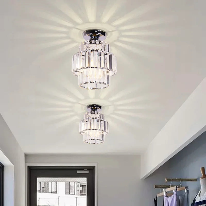 DecorBites™ Suspension en cristal K9 Plafonnier LED Lustre nordique pour salon