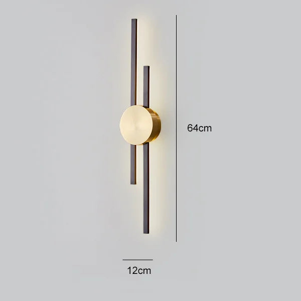 DecorBites™ Copper Wall Light for Bedroom, Living Room, TV Background - Minimalist Luxury Design