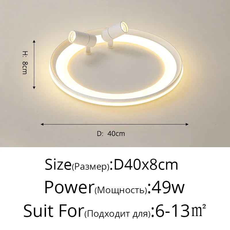 ثريا LED من DecorBites™: إضاءة داخلية عصرية لغرفة النوم وغرفة المعيشة والمطبخ وصالة العرض