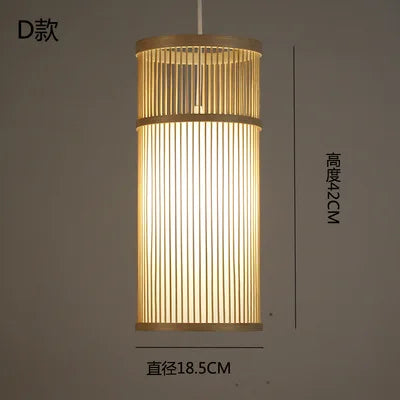 أضواء ثريا من الخيزران الياباني من DecorBites™ لغرفة النوم وغرفة المعيشة وغرفة الشاي ومصابيح زين