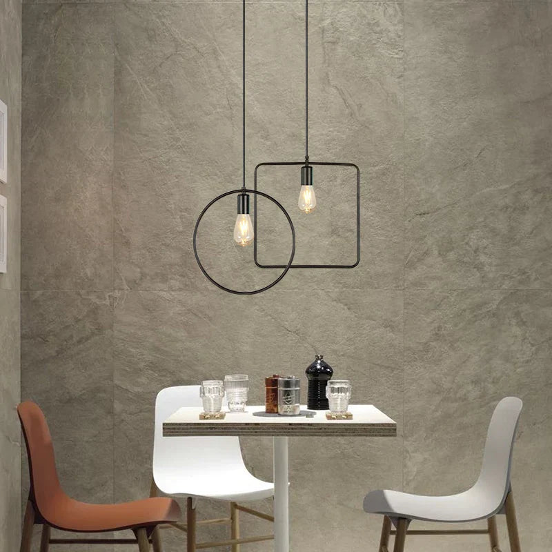 DecorBites™ مصابيح متدلية صناعية بنمط نورديك ريترو للمنازل والثريات للمطاعم.