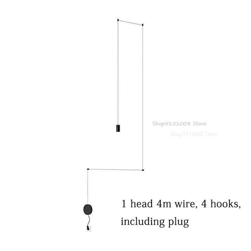 Black Rope Spider Pendant Light
