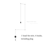 Black Rope Spider Pendant Light
