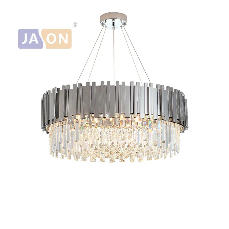 إضاءة ثريا LED كريستال بيضاوية DecorBites™ لغرفة الطعام