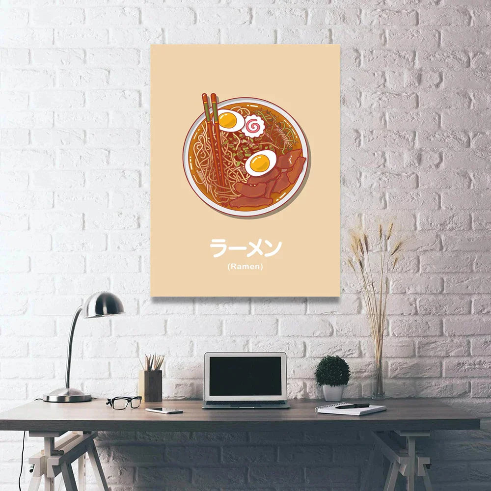 DecorBites™ طباعة فنية جدارية رامن ناروتوماكي يابانية لديكور المنزل العصري