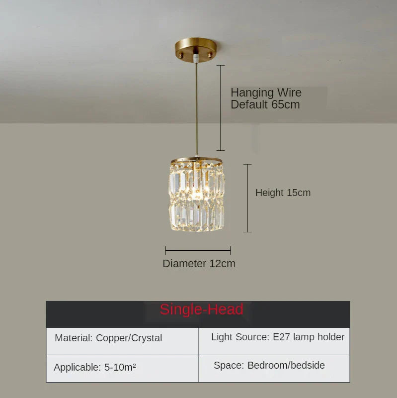 DecorBites™tm Crystal Pendant Light | Modern Chandelier for Dining Table and Kitchen Island