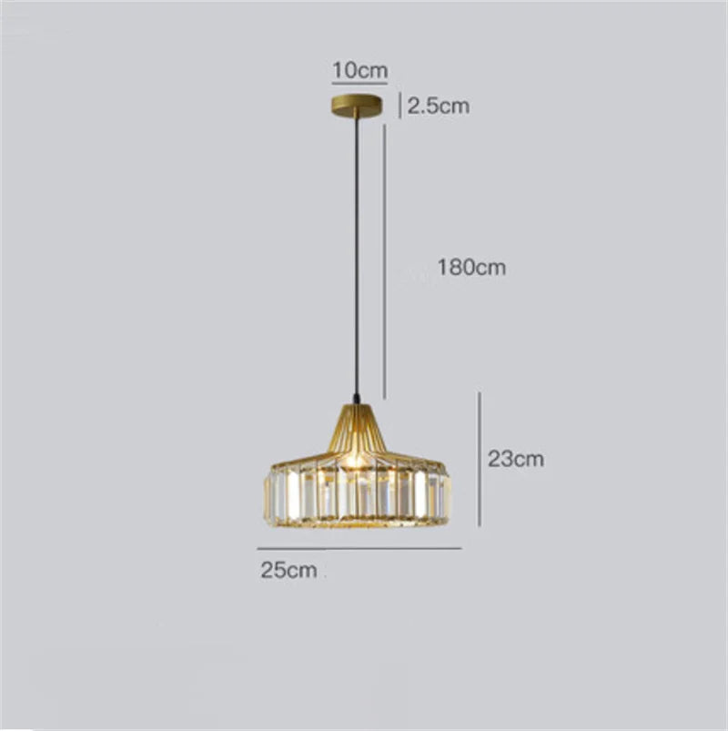 ثريا متدلية كريستال K9 من DecorBites™ مصباح سقف حديث لغرفة المعيشة ديكور قاعة LED