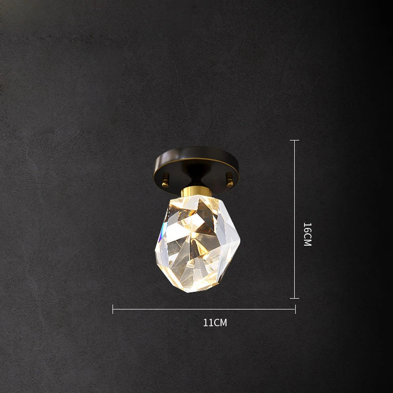 DecorBites™ Crystal Copper Black LED Chandelier for Dinning Room