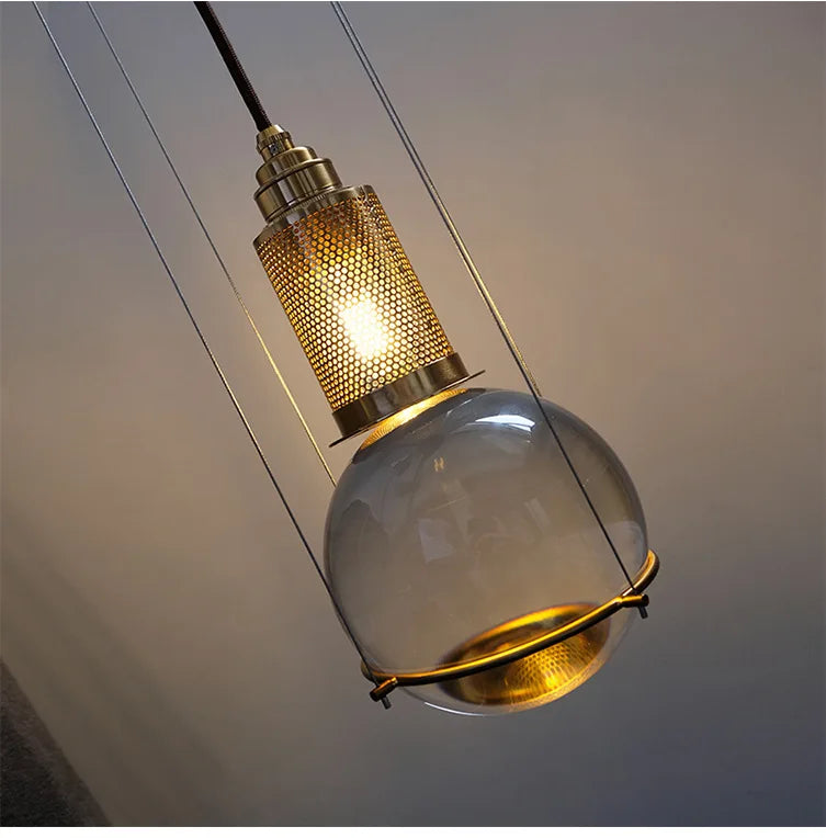 DecorBites™ Crystal Ball LED Pendant Light for Dining Room Living Bedroom Bedside