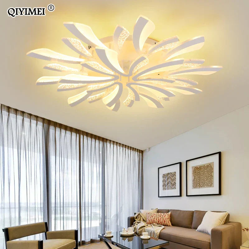 ثريا سقف LED DecorBites™ لغرفة المعيشة وغرفة النوم وغرفة الطعام وغرفة الدراسة (أبيض/أسود)
