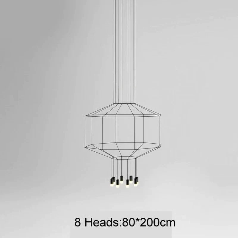 DecorBites™ Industrial Iron Art LED Pendant Light - Black Minimalist Wall Lamp