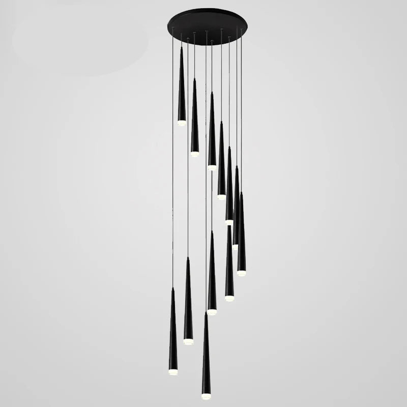 Dimmable Brushed Stainless Cone LED Pendant Light
