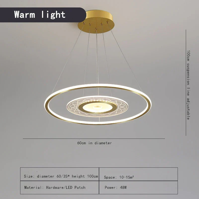 DecorBites™ Acrylic Remote Control Chandelier: Modern Nordic Lighting for Home Decor