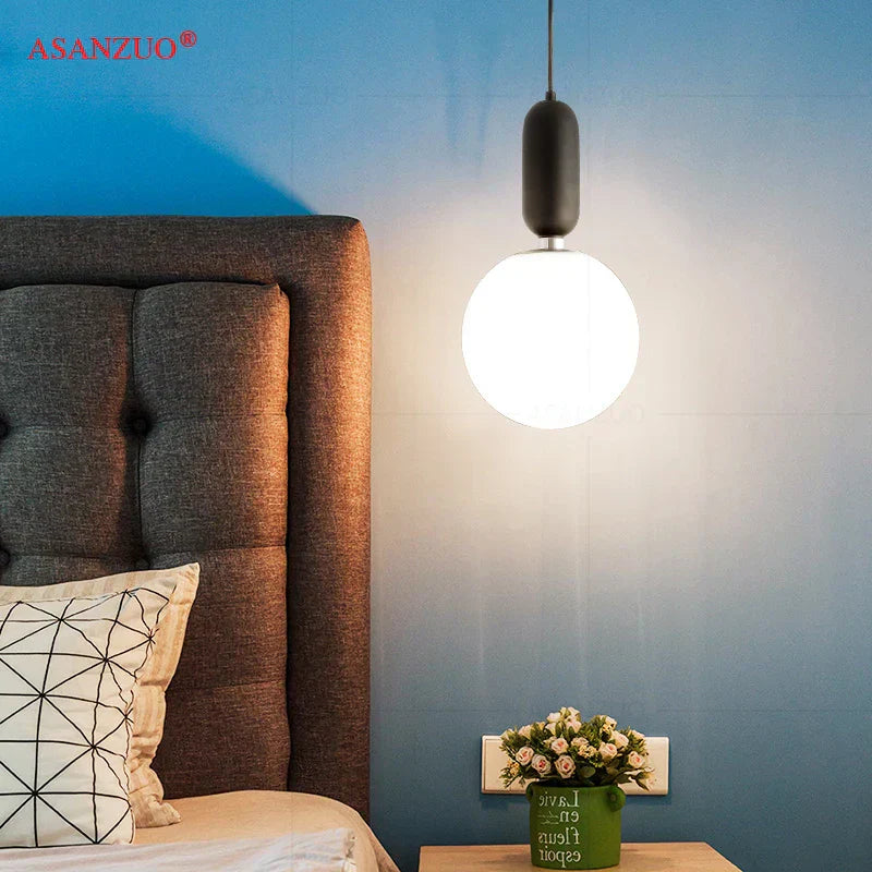 DecorBites™ Glass Ball LED Bedside Pendant Lamp