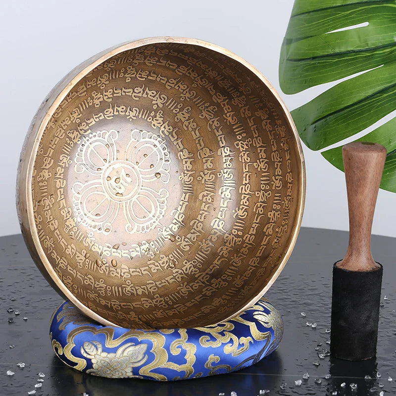 DecorBites™ 24cm Tibetan Singing Bowl for Yoga Music Therapy and Meditation