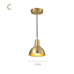 Nordic Simplicity E27 LED chandelier lamp golden small Pendant Lights for study room bedroom bedside loft illumination fixture