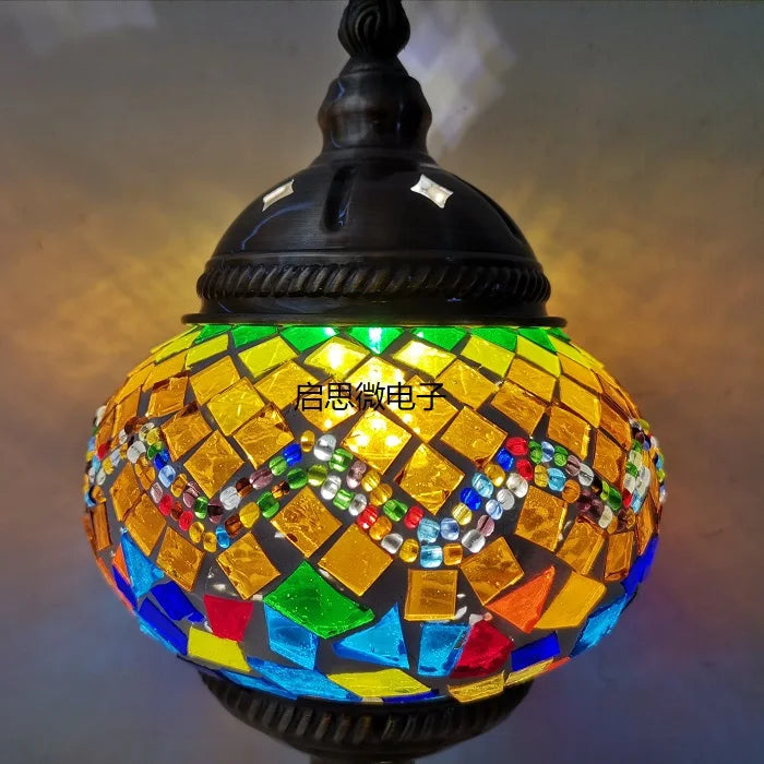 Handmade Turkish Mosaic Glass Pendant Light