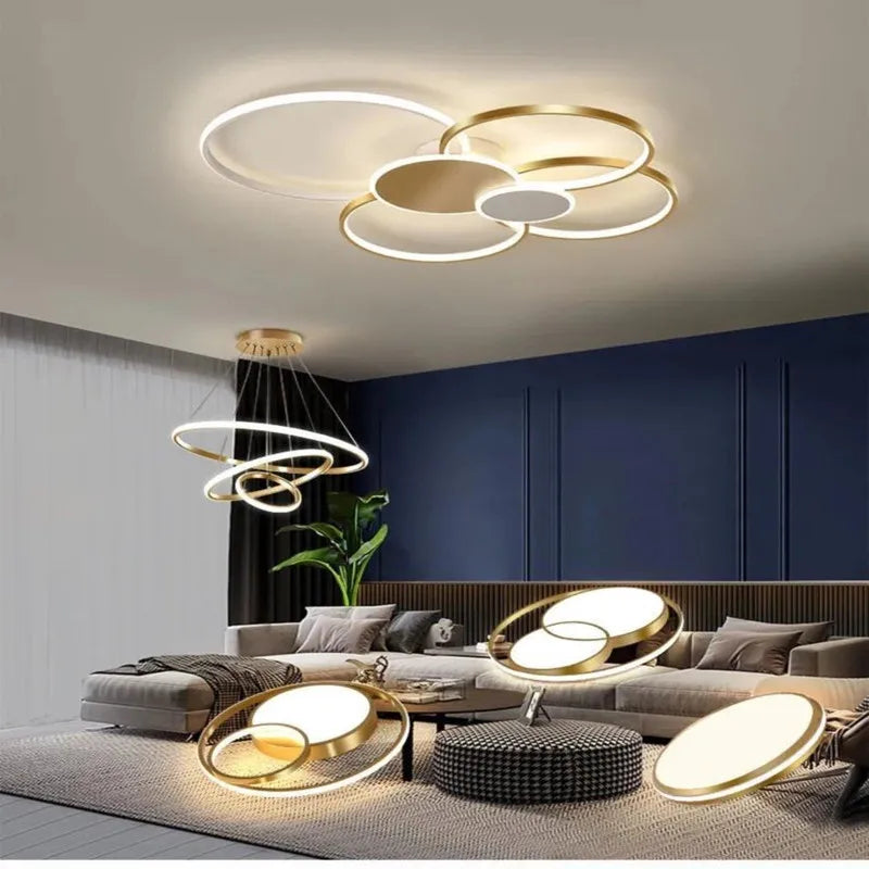 ثريا سقف LED DecorBites™ لغرفة المعيشة وغرفة النوم وغرفة الطعام من تركيبات الإضاءة الداخلية