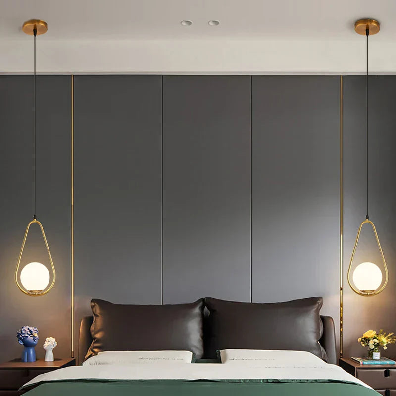 DecorBites™ Glass Ball Pendant Lights for Kitchen Dining Bedroom Decor