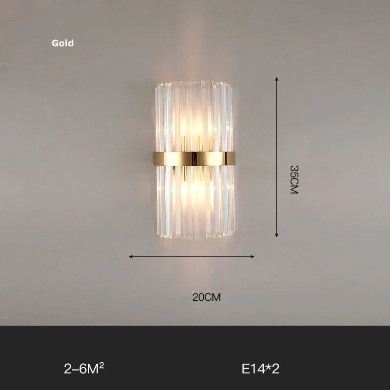DecorBites™ Gold Black LED Wall Sconce Light for Bedroom Corridor