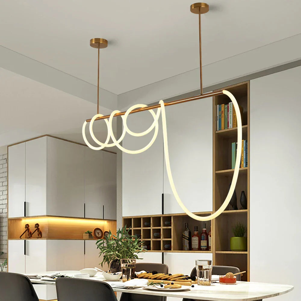 DecorBites™ 360° Luminous LED Pendant Lights: Modern & Stylish Indoor Hanging Lamp for Living Room & Restaurant