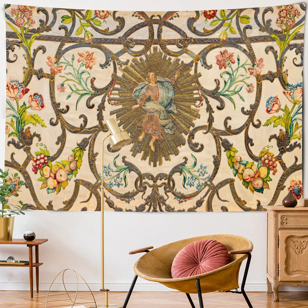 ستارة جدارية من DecorBites™ بلون كاكي بنمط عتيق لديكورات المنزل الداخلية الفاخرة