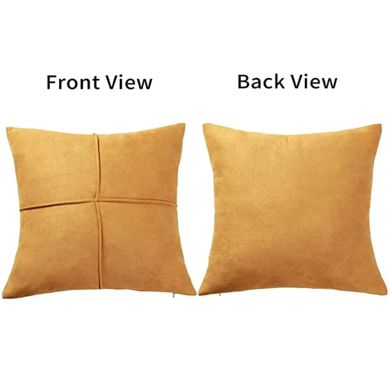 DecorBites™ Cross Faux Suede Throw Pillow Cover for Car Couch Sofa Bed Home Decor
