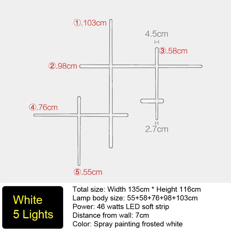 مصباح حائط DecorBites™ LED بإضاءة خلفية لديكور المنزل - إضاءة داخلية على شكل شريط طويل
