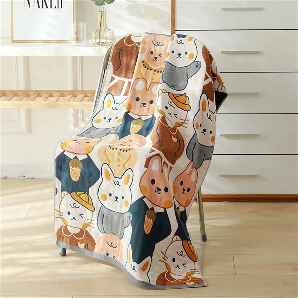 DecorBites™ Cotton Gauze Bath Towel -different styles