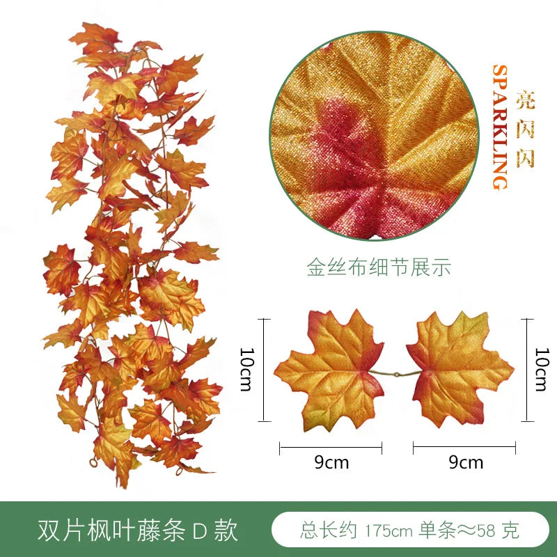 DecorBites™ Harvest Home Décor: Pumpkin, Pine Cone, Maple Leaf, Vine Hanging Decoration